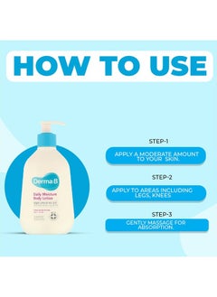 derma b Derma:B Daily Moisture Body Lotion 400 mL  - Image 4
