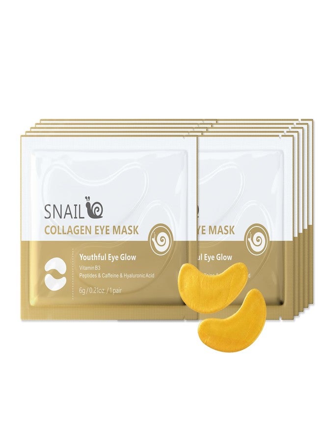AKARY Collagen Eye Patches, Snail Collagen Eye Mask, For Puffy Eyes and Dark Circles, Hydrating & Soothing, Nourishing & Non Irritating Eye Mask, For All Skin Types. (Snail Collagen Eye Mask-10 Pairs - Image 1