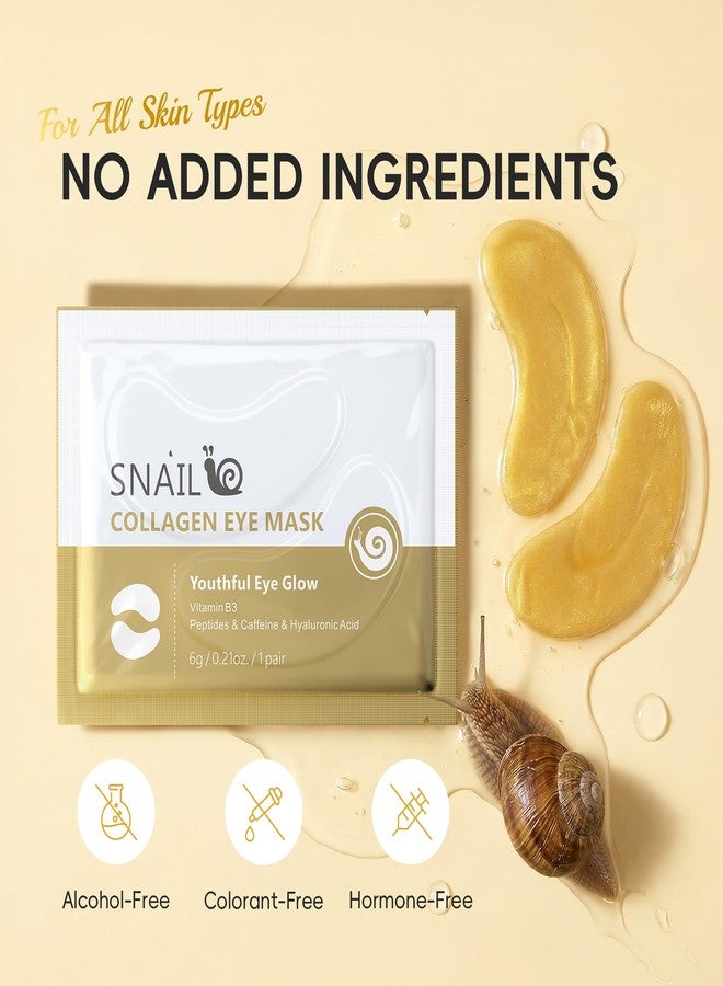 AKARY Collagen Eye Patches, Snail Collagen Eye Mask, For Puffy Eyes and Dark Circles, Hydrating & Soothing, Nourishing & Non Irritating Eye Mask, For All Skin Types. (Snail Collagen Eye Mask-10 Pairs - Image 3