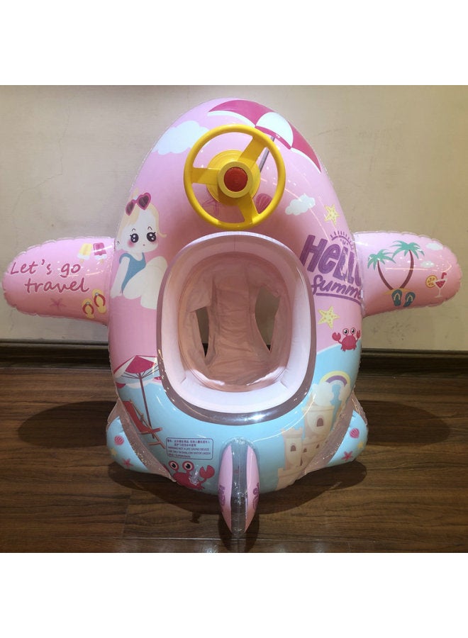 Generic Cross-border Thickened Children's Steering Wheel Car Horn Boat Baby Water Swimming Ring Inflatable Swimming Seat Ring Seat Boat 