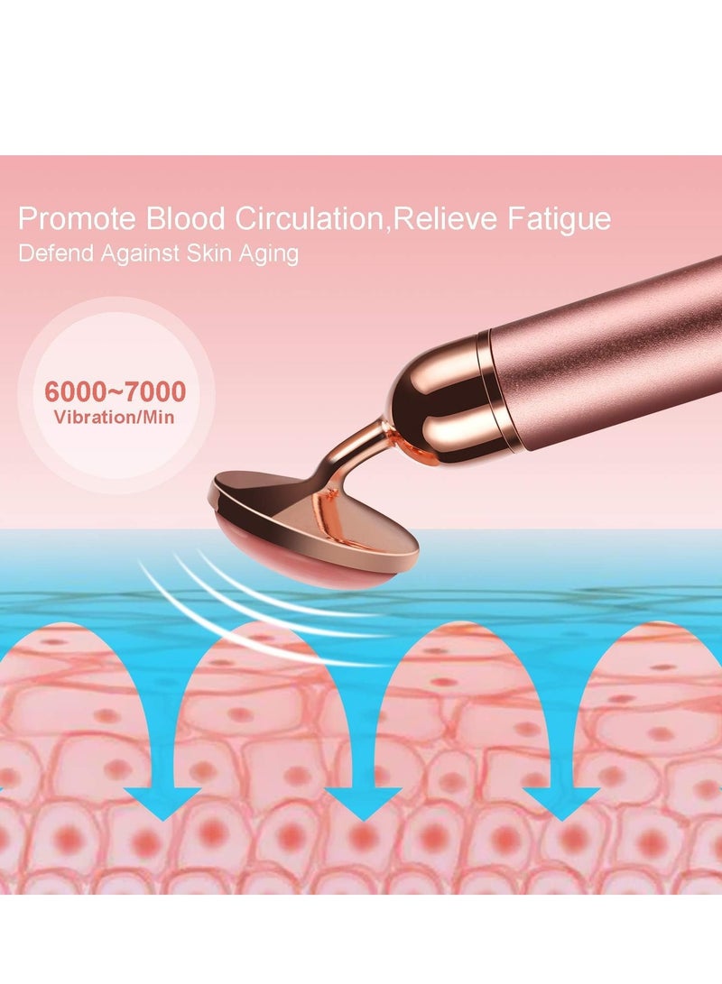 Loquat Face Massager Roller 4-in-1 Eye Cream Applicator Face Roller Massager Tool Girls Eye Massage Women Facial Massager for Reducing Puffiness Wrinkle Skin Care - Image 3