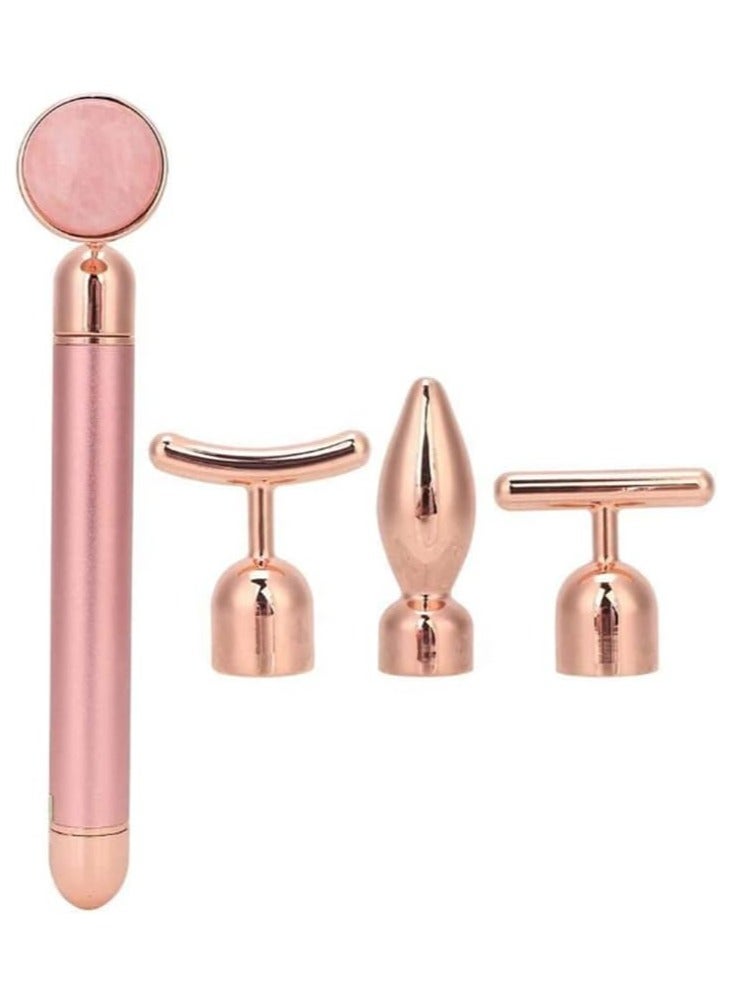 Loquat Face Massager Roller 4-in-1 Eye Cream Applicator Face Roller Massager Tool Girls Eye Massage Women Facial Massager for Reducing Puffiness Wrinkle Skin Care - Image 1