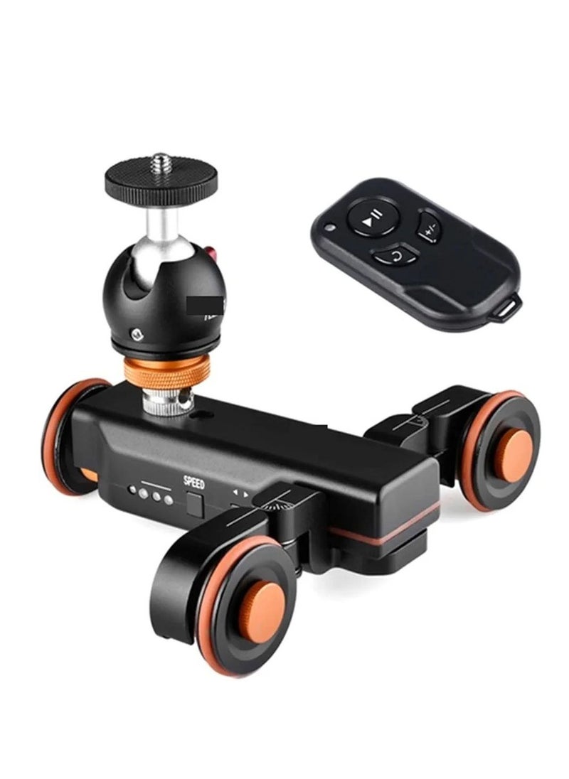 Generic - Camera Video Auto Dolly 3-Wheels Motorized Electric Track Rail Slider Dolly Car with 3 Speed Adjustable 360 Degree Swivel Shooting Camera Dolly Slider for DSLR Camera Camcorder Gopro Smartphones - Image 1