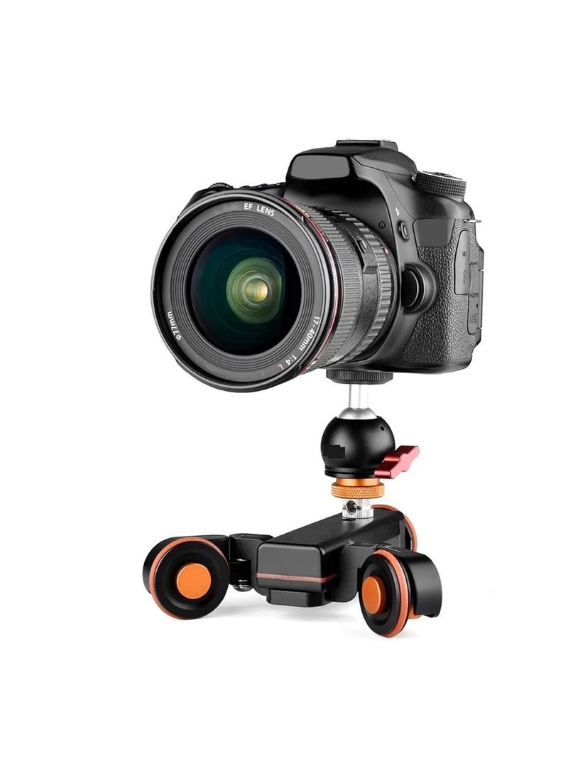 Generic - Camera Video Auto Dolly 3-Wheels Motorized Electric Track Rail Slider Dolly Car with 3 Speed Adjustable 360 Degree Swivel Shooting Camera Dolly Slider for DSLR Camera Camcorder Gopro Smartphones - Image 1