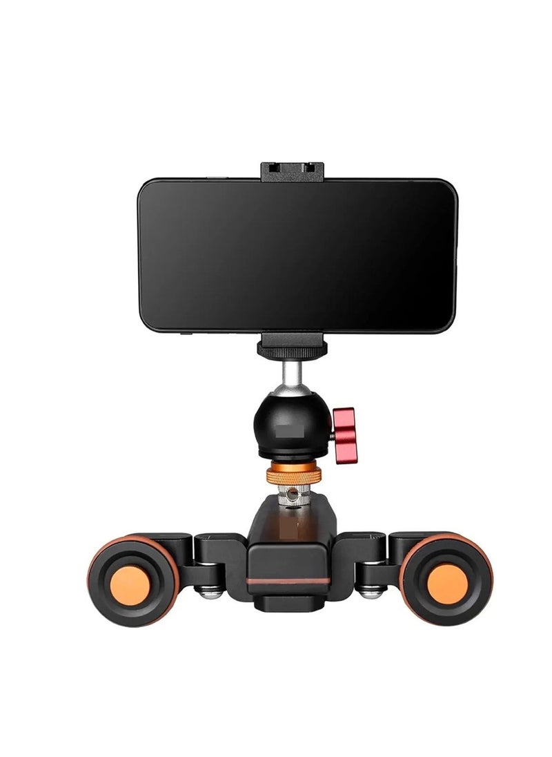 Generic - Camera Video Auto Dolly 3-Wheels Motorized Electric Track Rail Slider Dolly Car with 3 Speed Adjustable 360 Degree Swivel Shooting Camera Dolly Slider for DSLR Camera Camcorder Gopro Smartphones - Image 1