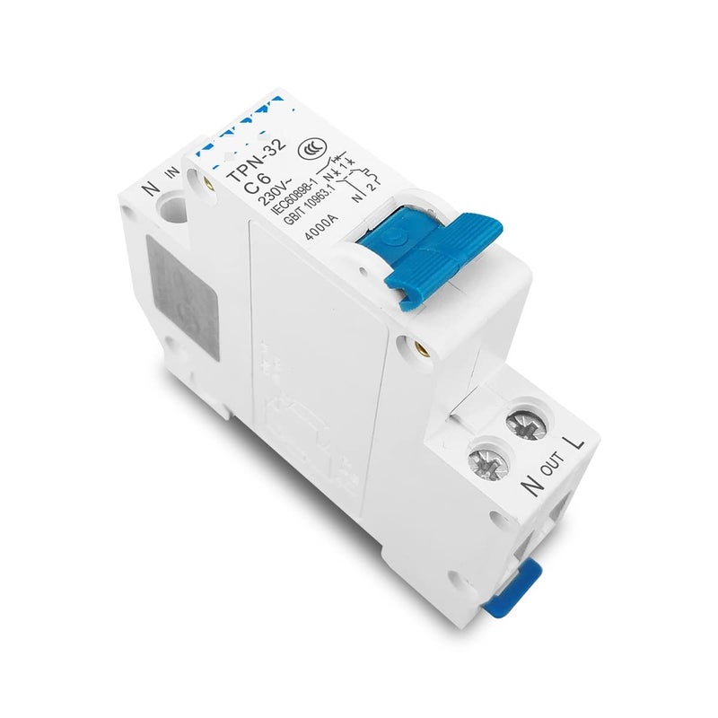 قاطع الدائرة المصغر TPN 1P N 6A MCB قضيب DIN مفتاح هواء منزلي - Image 3