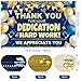 GOLDCROW We Appreciate You Decorations Navy Blue Gold Banner with 18pcs 12 Balloons Thank You Backdrop for Employee Staff Teacher Doctors Nurse Pastor Volunteer Appreciation Week Party Decor - Image 4