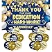 GOLDCROW We Appreciate You Decorations Navy Blue Gold Banner with 18pcs 12 Balloons Thank You Backdrop for Employee Staff Teacher Doctors Nurse Pastor Volunteer Appreciation Week Party Decor - Image 2