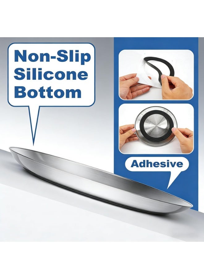 4PCS Stainless Steel Cat Food Bowls 390ml Shallow Wide Whisker Fatigue Dishes with Non Slip Base for Wet and Dry Food Indoor Cats - Image 4