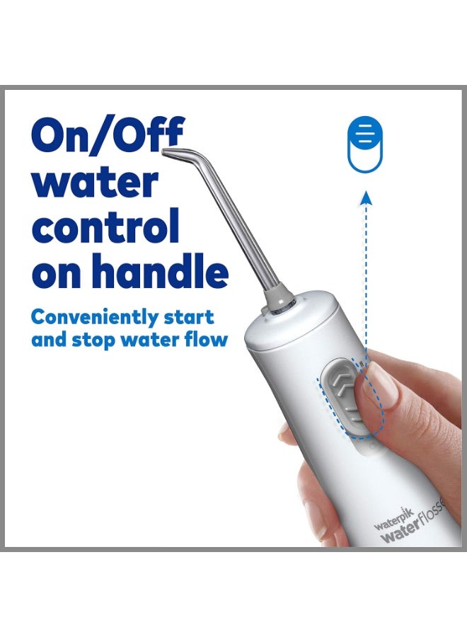 Waterpik Cordless Express Water Flosser, Battery Operated & Portable for Travel & Home, ADA Accepted, Waterproof for Shower Use, White WF-02, Packaging May Vary - Image 4