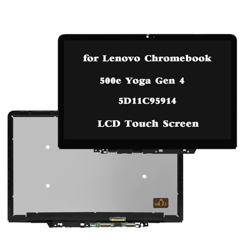 GBOLE Replacement for Lenovo Chromebook 500e Yoga Gen 4 5D11C95914 N122JCA-ENK 82W4 82W5 30pins 1920x1200 LCD Touch Screen Display Digitizer Assembly Bezel - Image 1