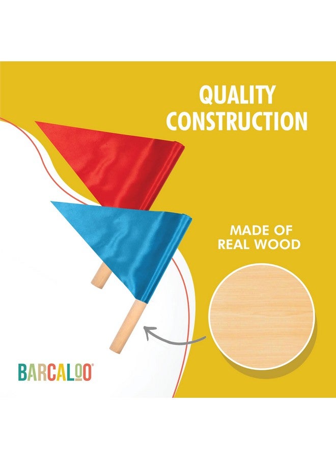 Barcaloo Capture The Flag, Traditional 12 Player Set with Real Wood Handle Flags & Arm Bands - Outdoor Yard Game for Family, Kids and Teens - Cool Birthday Gifts for Boys, Family Reunions, & Field Day - Image 3