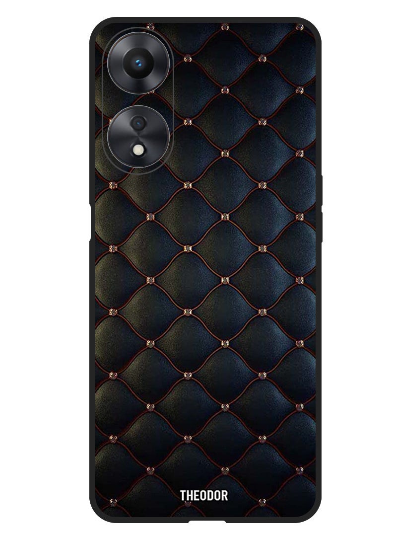 Theodor Protective Case Anti Scratch Shock Proof Bumper Cover For Oppo A98 Stappers On Black Cloth Pattern  - Image 1
