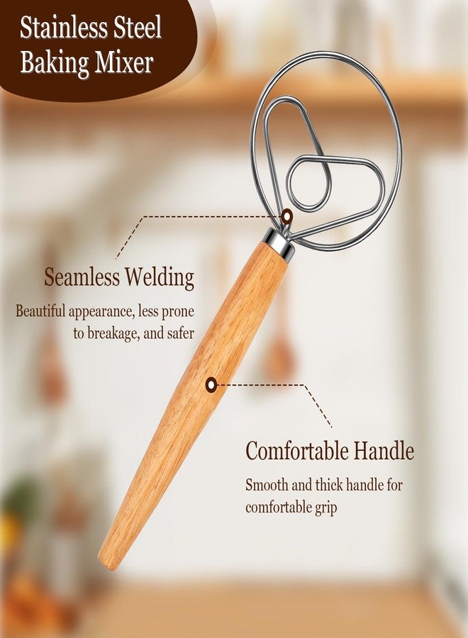 EQUNROY Bread Making Tools Set,Danish Dough Whisk with Sourdough ScoringTool,Bread Making Tools and Supplies, Dutch Whisks for Dough, With Dough Scraper Sourdough Cutter, Pastry Brush - Image 3