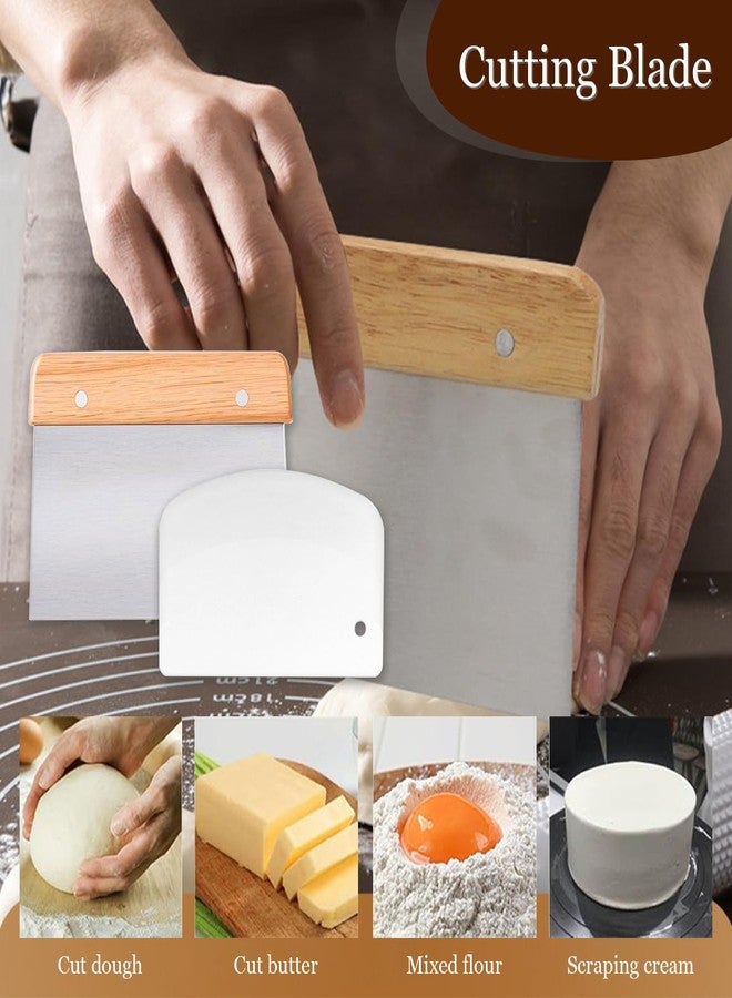 EQUNROY Bread Making Tools Set,Danish Dough Whisk with Sourdough ScoringTool,Bread Making Tools and Supplies, Dutch Whisks for Dough, With Dough Scraper Sourdough Cutter, Pastry Brush - Image 5