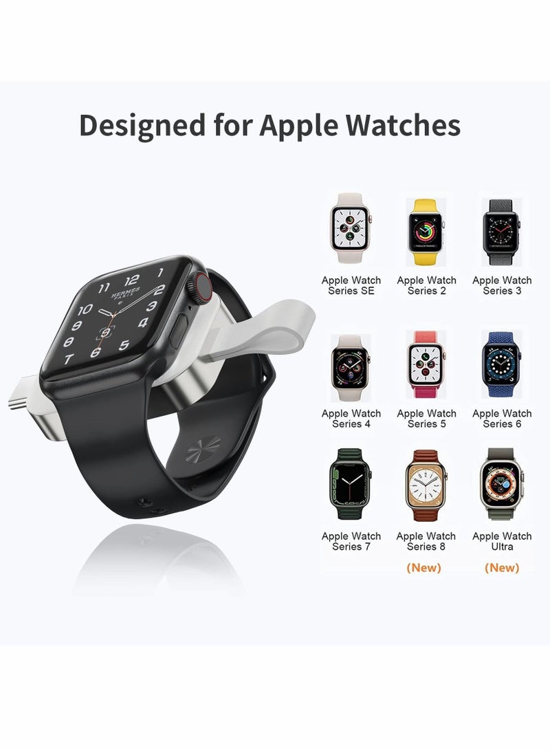 Excefore شاحن Apple Watch محمول وشاحن iWatch لاسلكي مع USB C للشحن السريع وشاحن سفر مغناطيسي لسلسلة Apple Watch Series 8 7 SE 6 5 4 3 2 - Image 2