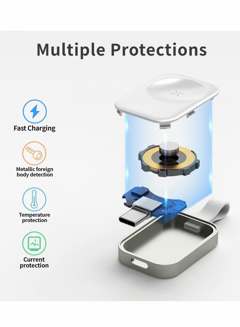 Excefore شاحن Apple Watch محمول وشاحن iWatch لاسلكي مع USB C للشحن السريع وشاحن سفر مغناطيسي لسلسلة Apple Watch Series 8 7 SE 6 5 4 3 2 - Image 5