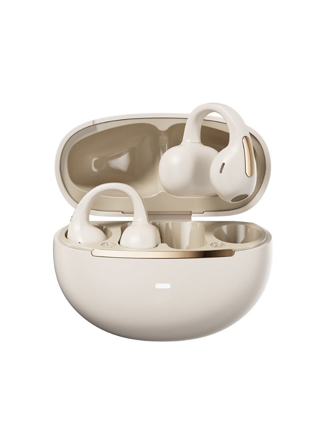 مُوطْمُوك  سماعات أذن لاسلكية M136 بمشبك، تعمل بتقنية بلوتوث 5.4، سماعات رأس مفتوحة الأذن بتصميم عصري، خفيفة الوزن للغاية، مزودة بخطاف على شكل حرف C، مريحة للأذنين الصغيرتين ولمن يرتدون النظارات، مناسبة للتمارين الرياضية (للبشرة). - Image 1