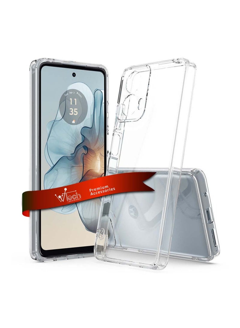 Wtech Motorola Moto G24 Power 4G 2024 Premium TPU Soft Corners With Hard PC Case - Clear - Image 1