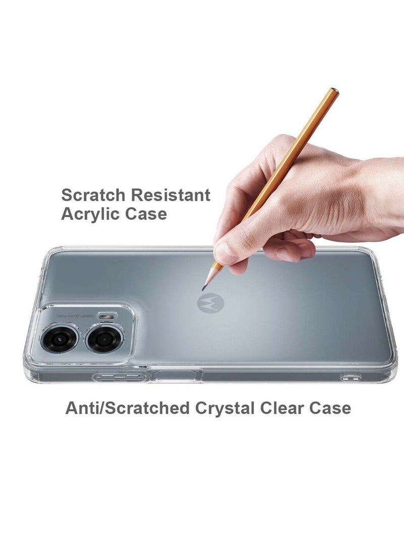 Wtech Motorola Moto G24 Power 4G 2024 Premium TPU Soft Corners With Hard PC Case - Clear - Image 4