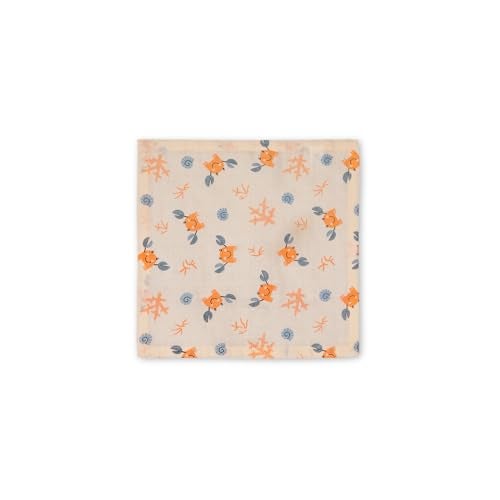 VAYA LY'L-Sun Baby Burp Cloth & Wash Cloth, Newborn Baby Essentials, Ultra-Soft & Quick Absorbent, 100% Cotton, Gentle on Baby’s Skin, Multipurpose Baby Towel for Newborn Babies, Color - Happy Crab - Image 1