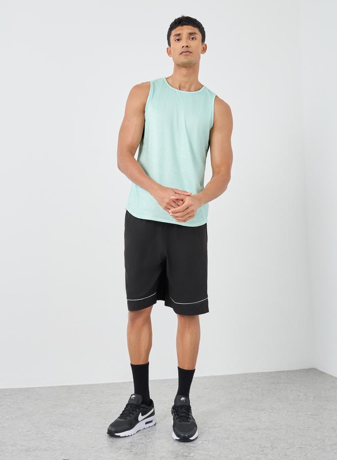 Styli Active Back Print Super Stretch Curved Hem Drop Armhole Tank - Image 2