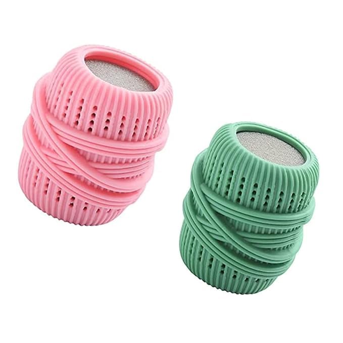 LYBAA Reusable Laundry Ball Reusable Laundry Dryer Balls Stain Removal AntiTangle Saves Drying Time Soften and Fluff Laundry Reduces Wrinkles Multi color Pack of 2 - Image 1