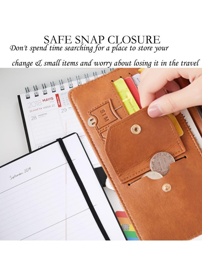 SYOSI Leather Passport Wallet, Multi-purpose Passport Holder Wallet for Women and Men with Phone Pocket, Coin Pocket, Passport Cover, Travel Document Holder for Travel, Business Trip (Blue) - Image 5