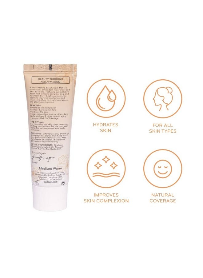 Purlisse - pūrlisse Perfect Glow BB Cream SPF 30: Clean & Cruelty-Free, Medium Flawless Coverage, Hydrates with Jasmine | Fair 1.4oz - Image 1