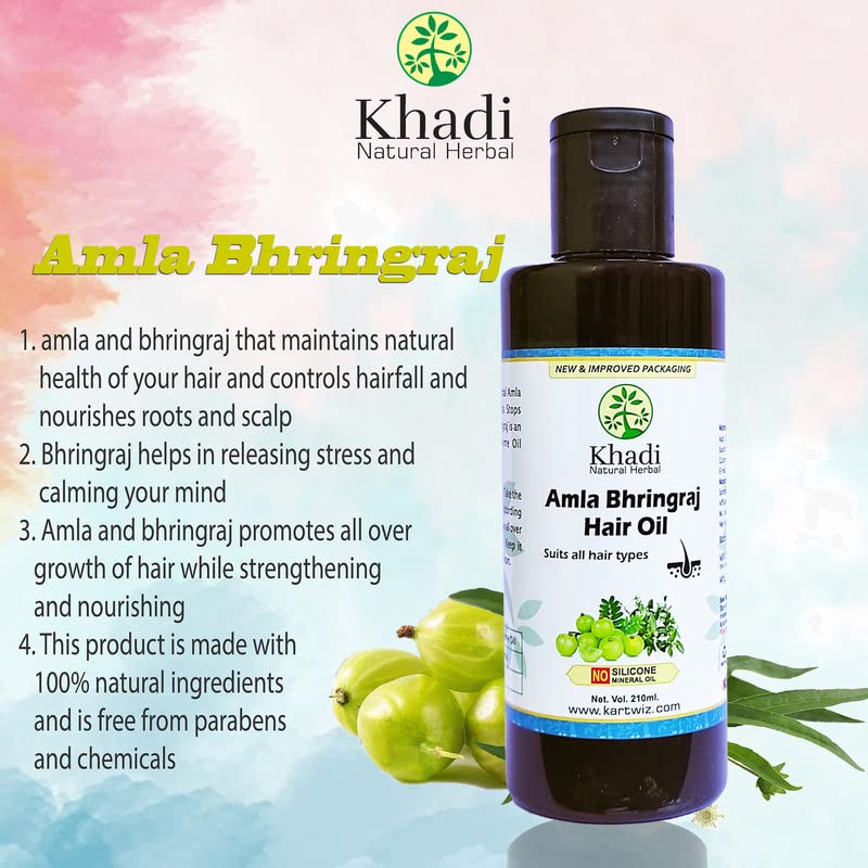 Khadi Herbal Herbal Amla and Bhringraj Hair Oil 1050 ml - Image 5