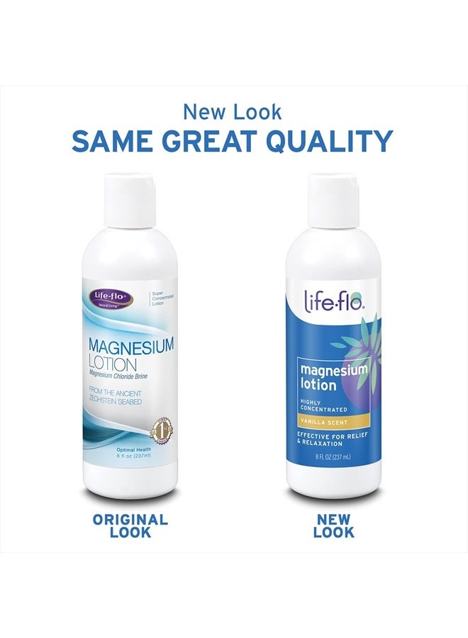 Life-flo Magnesium Lotion w/Concentrated Magnesium Chloride | Calms & Rejuvenates Muscles & Mind | Vanilla Scent | 8oz (3 Pack) - Image 2