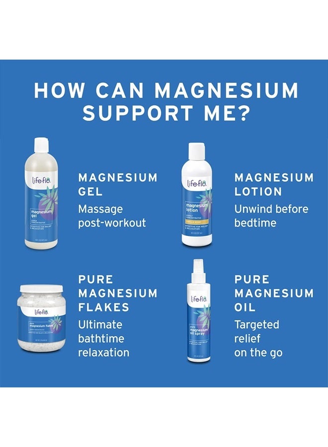 Life-flo Magnesium Lotion w/Concentrated Magnesium Chloride | Calms & Rejuvenates Muscles & Mind | Vanilla Scent | 8oz (3 Pack) - Image 5