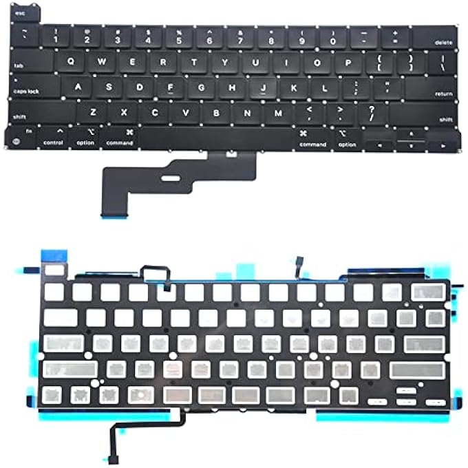 Padarsey REPLACEMENT BACKLIGHT BACKLIT KEYBOARD COMPATIBLE WITH MACBOOK PRO 13" A2338 2020 2022 KEYBOARD US LAYOUT WITH SCREWS AND SCREWDRIVER - Image 2