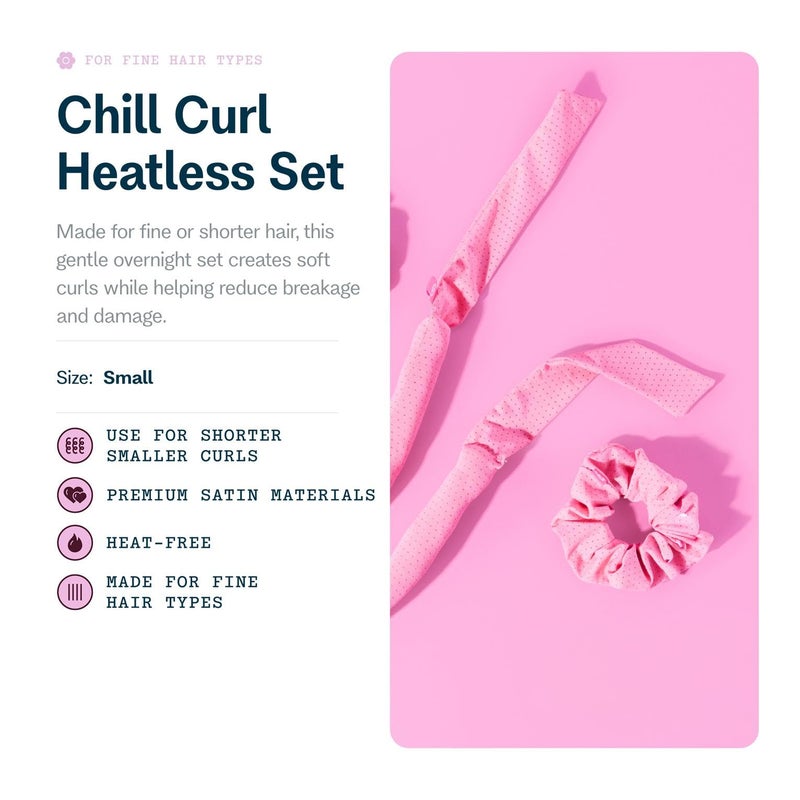 Gimme Beauty Chill Curl Heatless Styling Set - Gentle & Breatable Hair Rods for Overnight Curls - Natural Waves with a Frizz-Free Finish - Clip & Scrunchies for Secure Hold - Fine Hair, 4 Count - Image 2