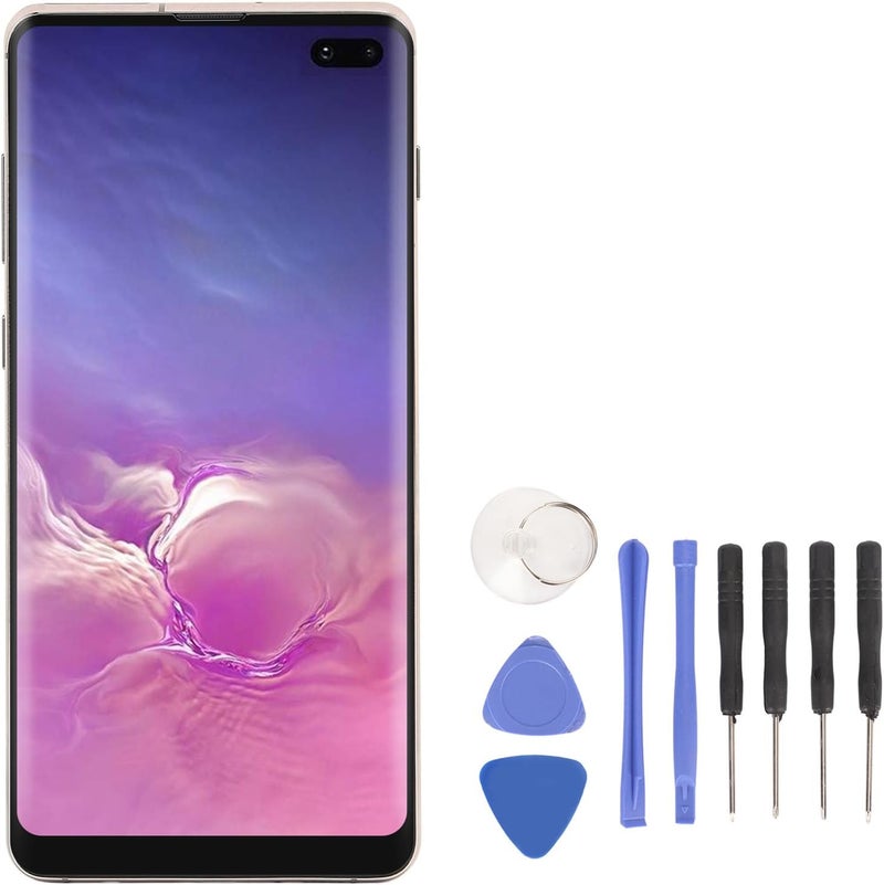 شاشة LCD للهاتف مقاس 6.4 بوصة من Bewinner، نطاق ألوان واسع، شاشة LCD مع لوحة لمس بديلة بدقة 3040x1440 لطراز SM G975F لهاتف S10 Plus (ذهبي) - Image 5