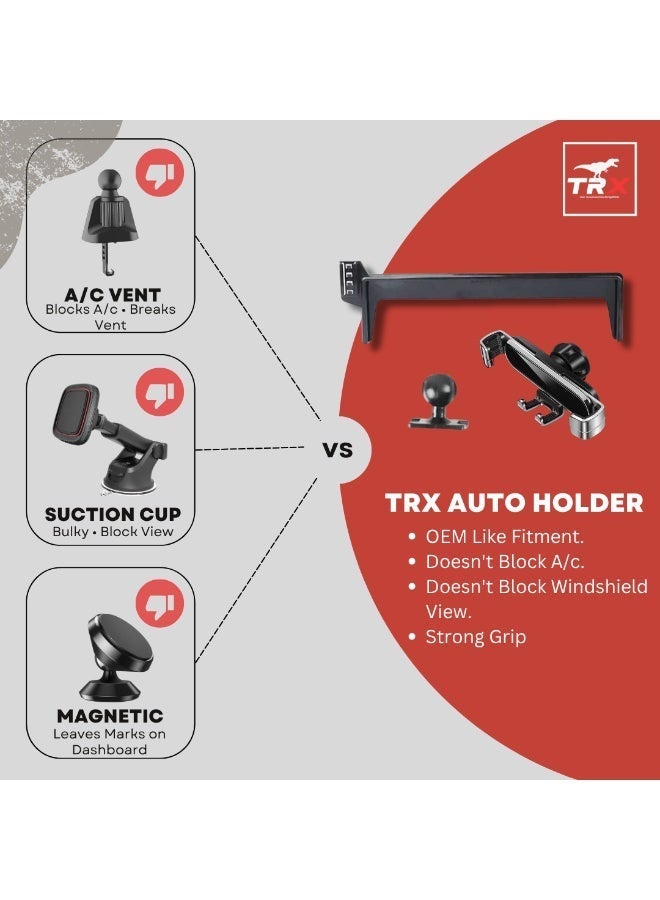TRX AUTO Leopard 5 (2022-2026) Premium Car Phone Holder for Dashboard Screen | 5-Axis Adjustable Mount | One-Hand Operation | Strong Stable Grip | Universal Smartphone Holder | (Only 15.6 inch Screen) - Image 2