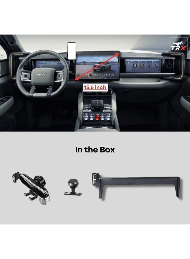 TRX AUTO Leopard 5 (2022-2026) Premium Car Phone Holder for Dashboard Screen | 5-Axis Adjustable Mount | One-Hand Operation | Strong Stable Grip | Universal Smartphone Holder | (Only 15.6 inch Screen) - Image 5
