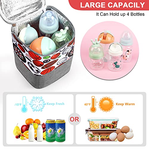 Accmor Breastmilk Cooler Bag Baby Bottle Cooler Bags Insulated Bottle Cooler Tote Bags On The Go Fits 4 Large 8oz Bottles for Nursing Mom Daycare Travel - Image 3