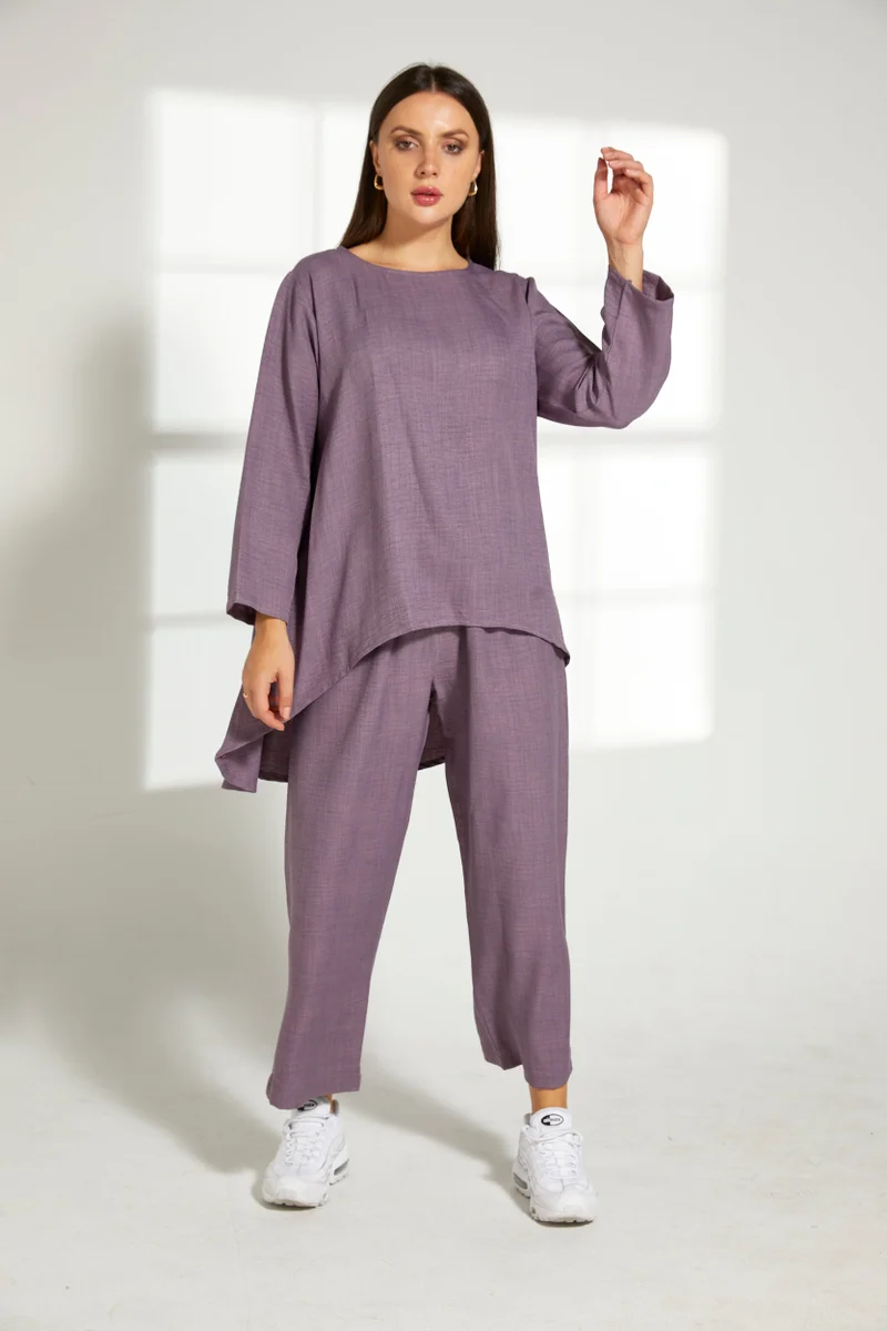 Moistreet  Boat Neck Top & Pants Set for Women | Best Price UAE