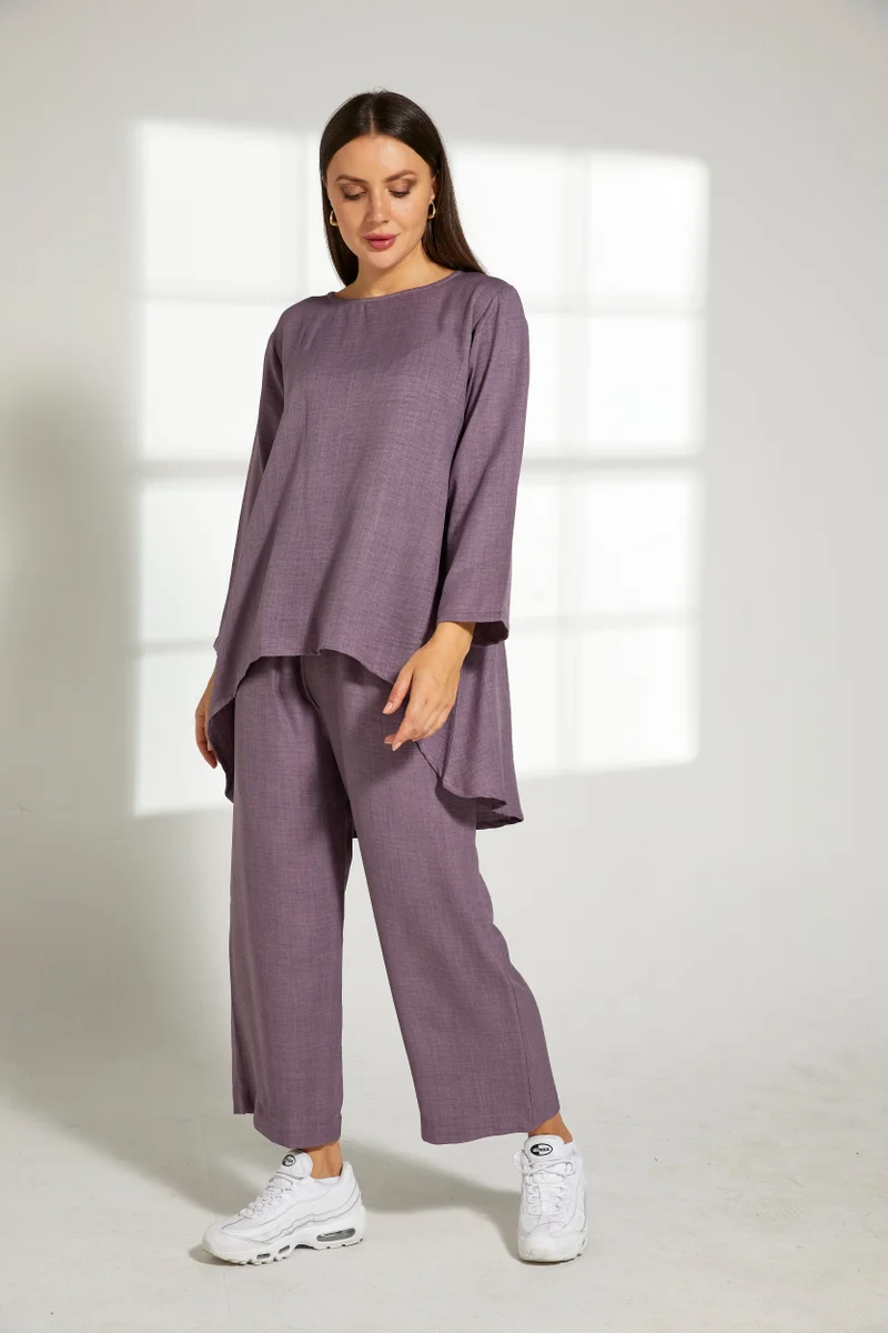 Moistreet Boat Neck Top & Pants Set