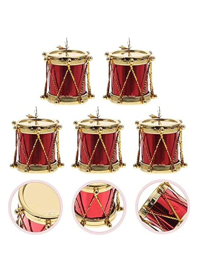 null - 5Pcs Mini Drum Mini Drum Model Miniature Musical Instruments Set Miniature Drum Set Model Model, Dollhouse Instruments - Image 1