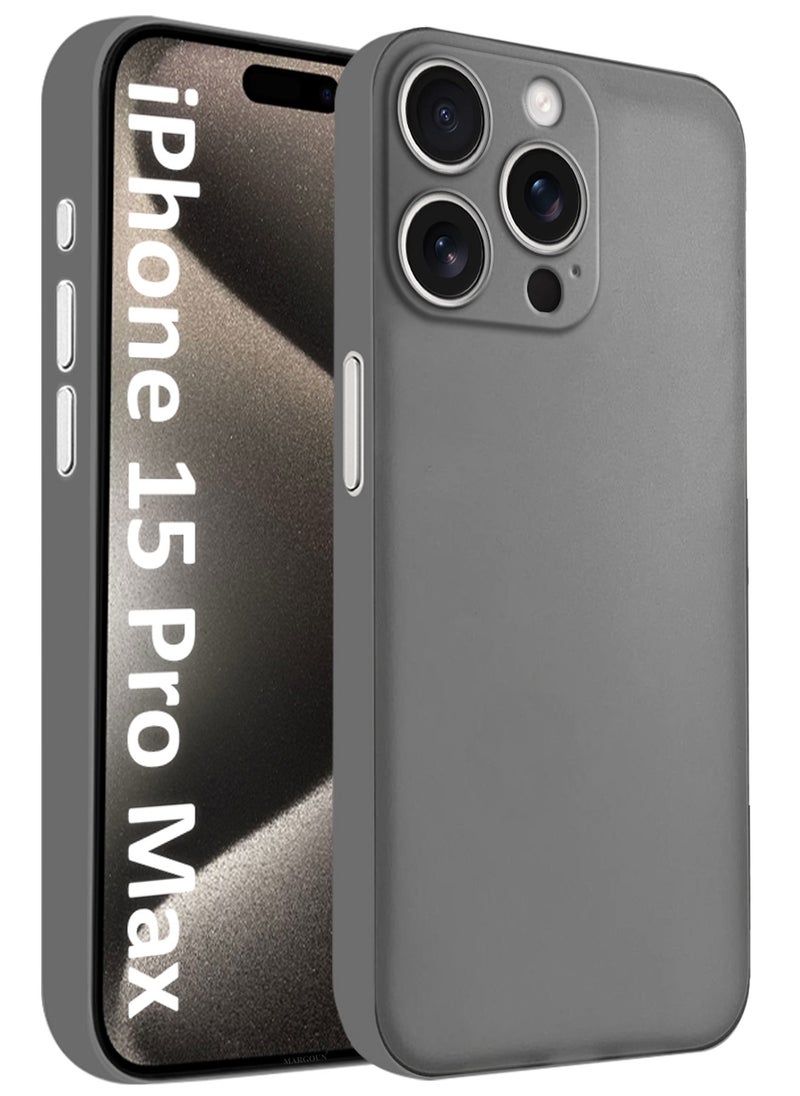 CATANES (for iPhone 15 Pro Max) Case Cover Air Skin Series Back Cover Sturdy Durable Thin Case Drop Protection Cover - Transparent Grey  - Image 1