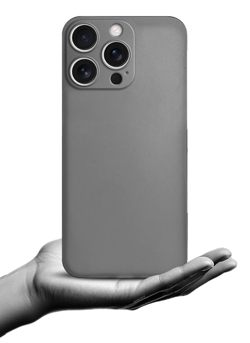 CATANES (for iPhone 15 Pro Max) Case Cover Air Skin Series Back Cover Sturdy Durable Thin Case Drop Protection Cover - Transparent Grey  - Image 4