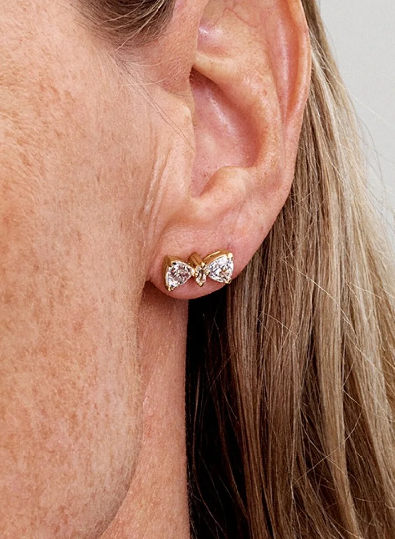 PANDORA Sparkling Bow Stud Earrings
