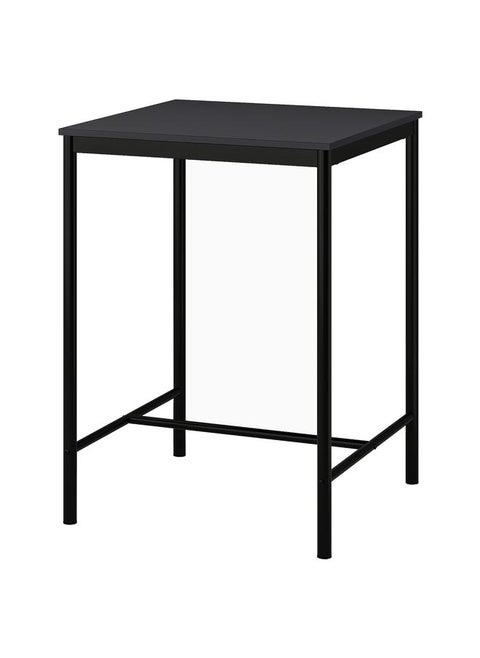 Bar table, black, 67x67 cm