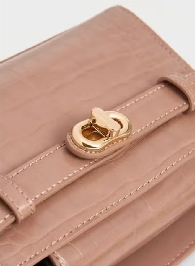 Charles & Keith Metal Buckle Strap Tote Shoulder Bag - Image 2