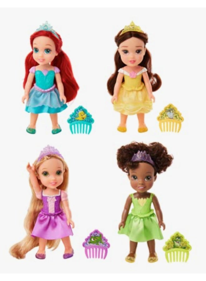 Disney Princess Petite Rapunzel Doll, 6-Inch Glitter Bodice Fashion Figure