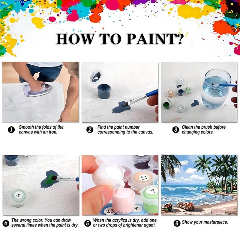 TREXEE Flower DIY Acrylic Paint by Numbers Kit for Adults & Kids -Paint by Number for Kids Adults Beginner, Flower Oil Paint by Numbers for Gift Home Wall Decor DIY PNB Painting (Flower,16x20 inch) - Image 2