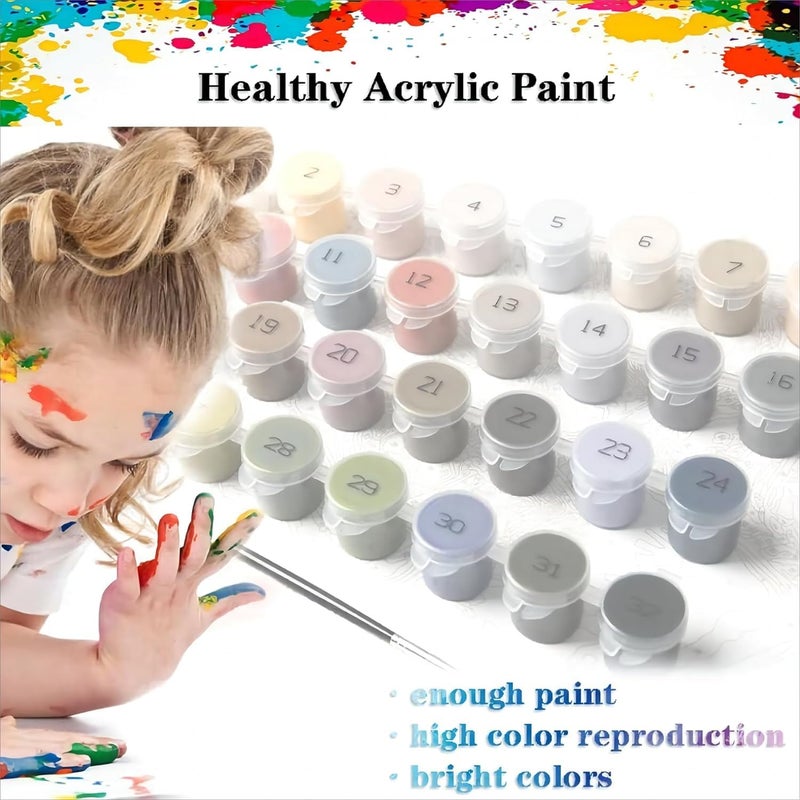 TREXEE Flower DIY Acrylic Paint by Numbers Kit for Adults & Kids -Paint by Number for Kids Adults Beginner, Flower Oil Paint by Numbers for Gift Home Wall Decor DIY PNB Painting (Flower,16x20 inch) - Image 4