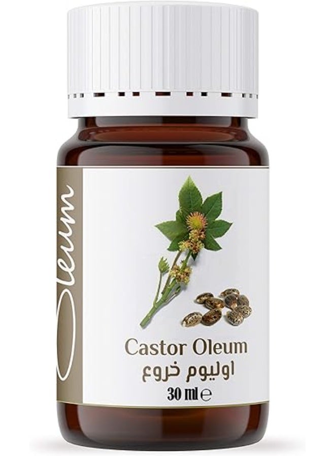 زيت خروع أوليم (Oleum) – 30 مل – نقي وطبيعي 100% للعناية المكثفة بالشعر والرموش.